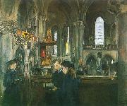 Harriet Backer Fra Trefoldighetskirken oil